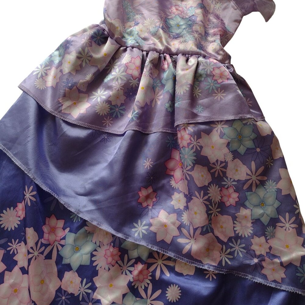 Disney Encanto Isabela Girls Costume 4-6X Purple Floral Fantasy Play Dress Up - Picture 5 of 9
